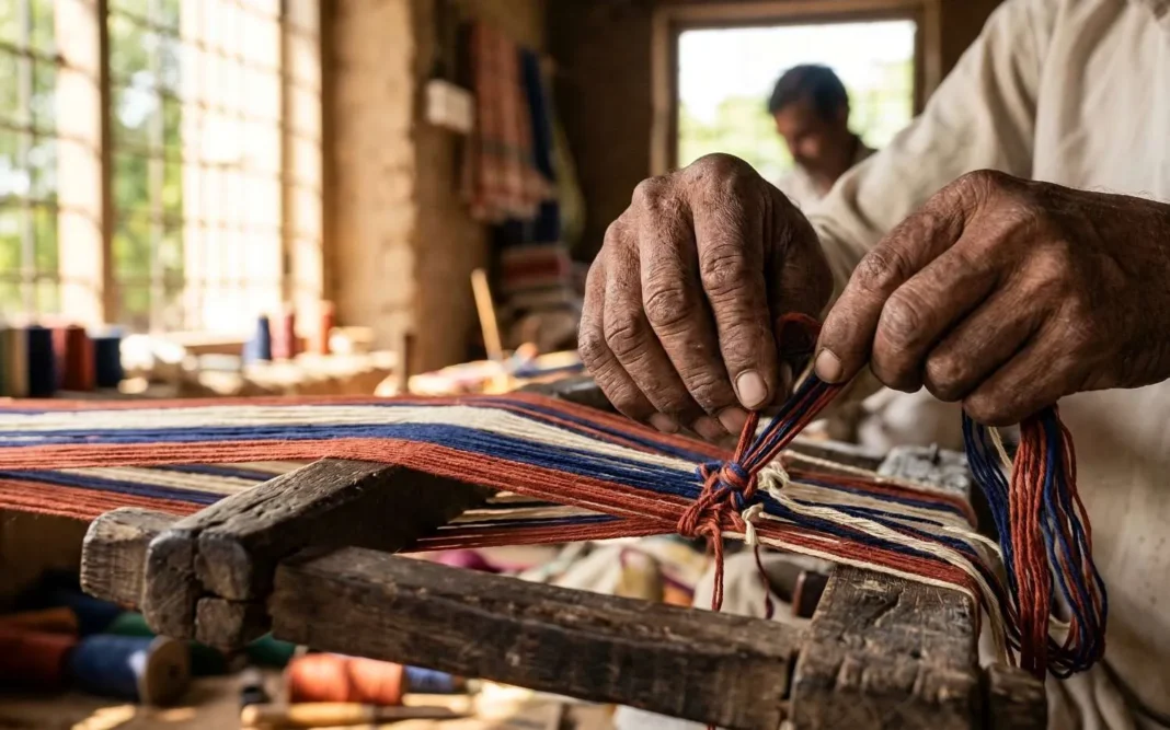 handwoven silk and cotton sarees