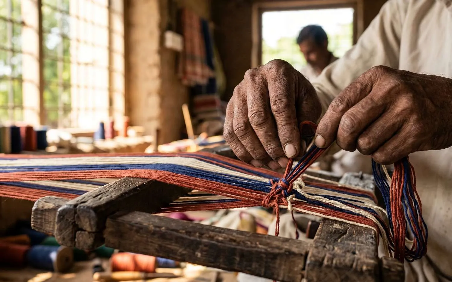 handwoven silk and cotton sarees